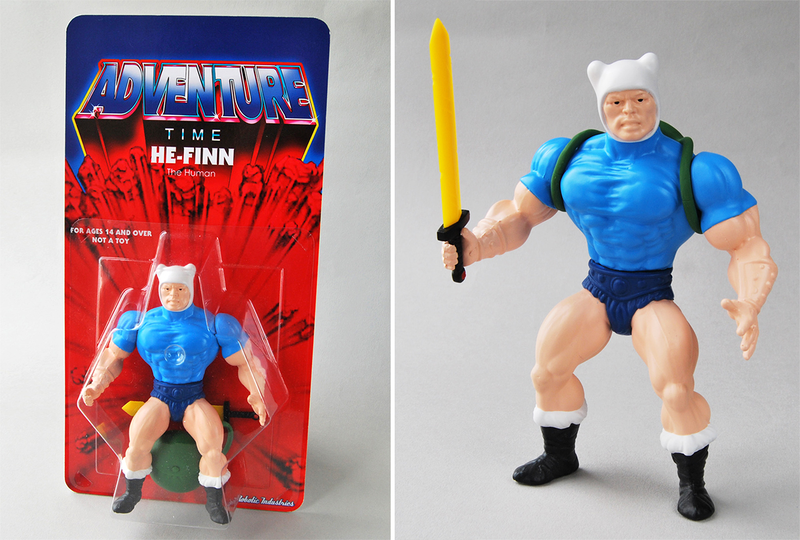 Illustration for article titled A He-Finn Figure Will Make You Want a He-Man and Adventure Time Cartoon Mashup Too